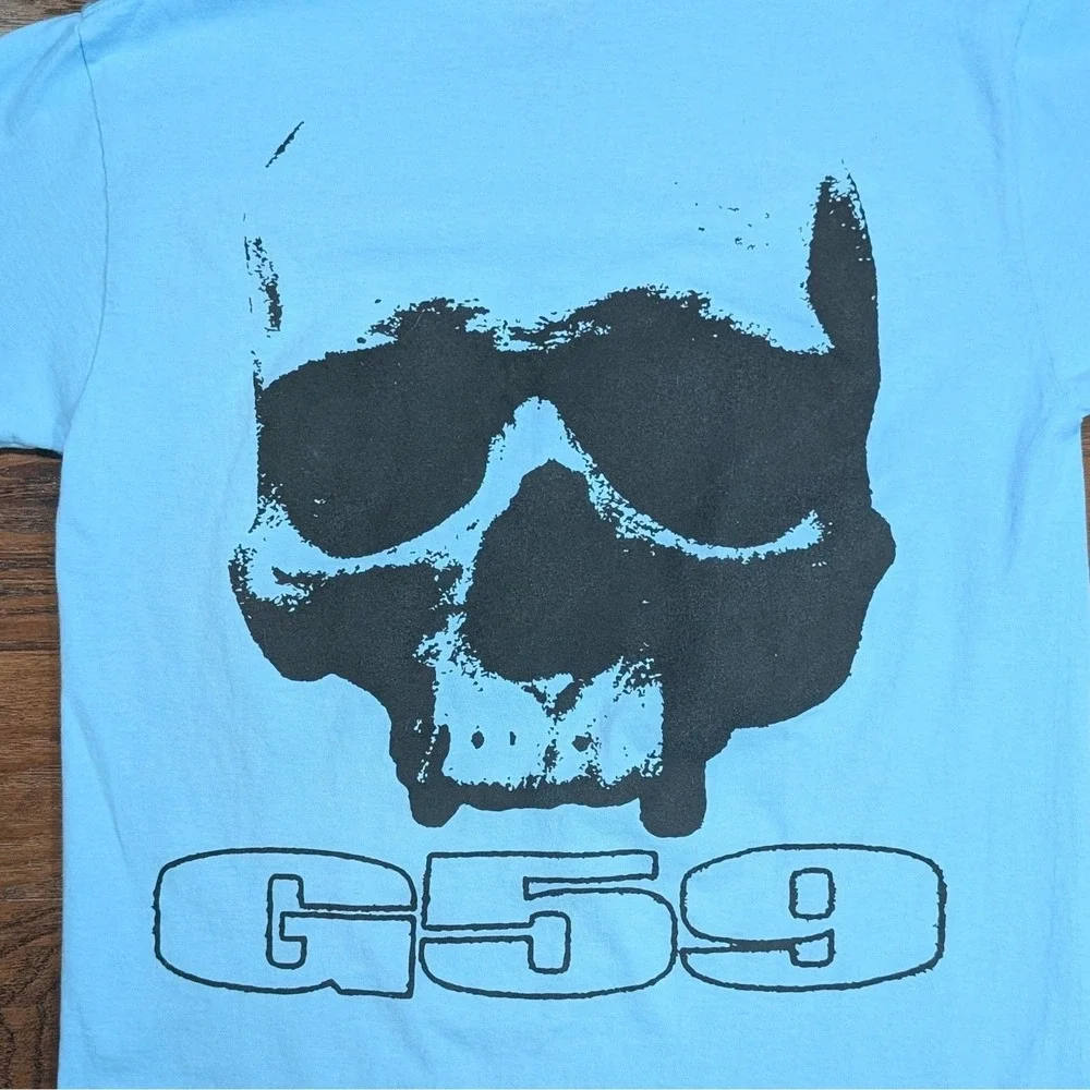 G59‎ Records Suicide Boys Greyday 2024 Skull Logo Light Blue Size Medium 20x27